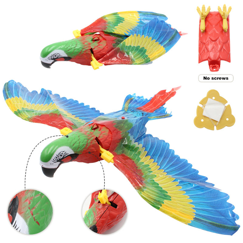 Predator's Plume Interactive Bird Toy – Ceiling Rotating Play Bird