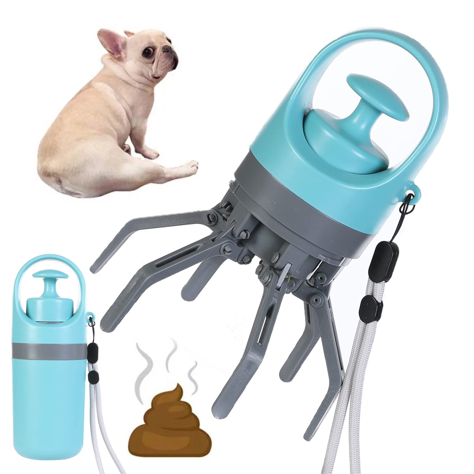 Paw-Litter Patrol – Claw Grabber Poop Scooper with Built-in Bag Dispenser