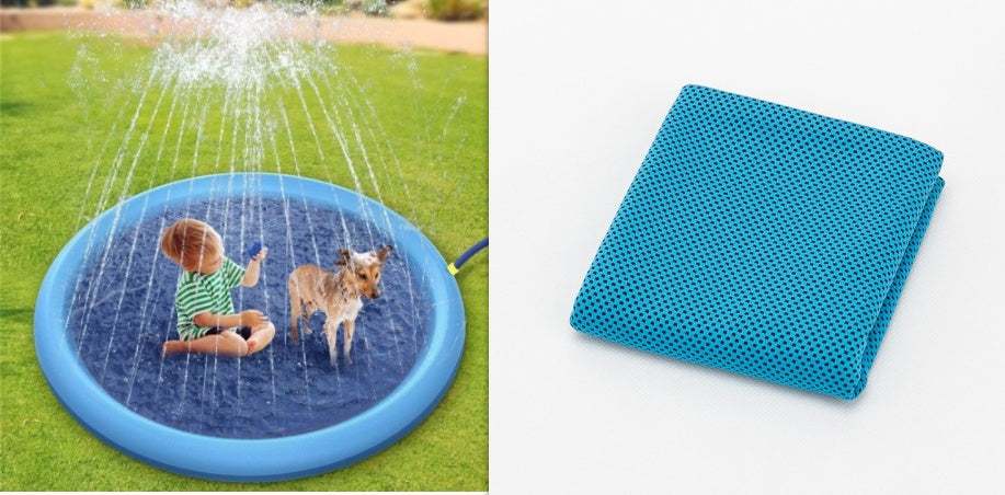 Paws & Play Splash Pad – Inflatable Water Spray Pool for Pets & Kids