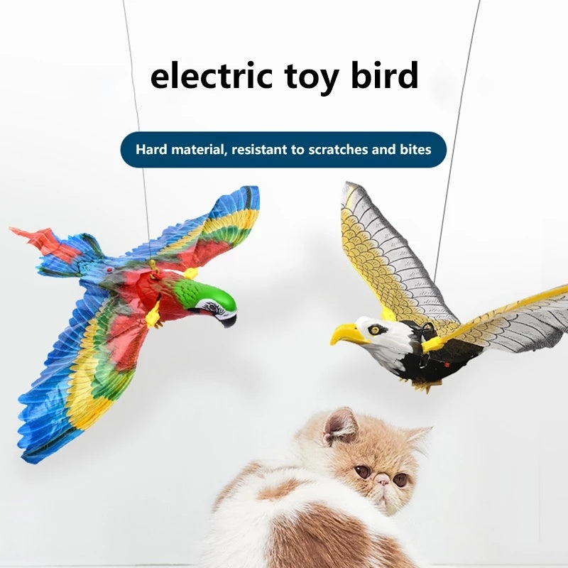 Predator's Plume Interactive Bird Toy – Ceiling Rotating Play Bird