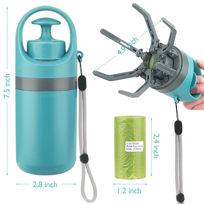 Paw-Litter Patrol – Claw Grabber Poop Scooper with Built-in Bag Dispenser