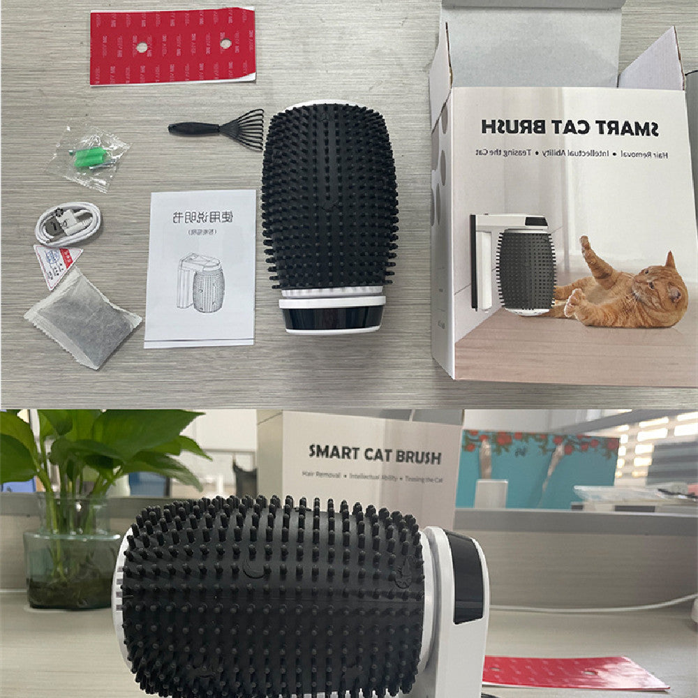 Purrfect Corner – Smart Wall-Mounted Cat Massage Brush