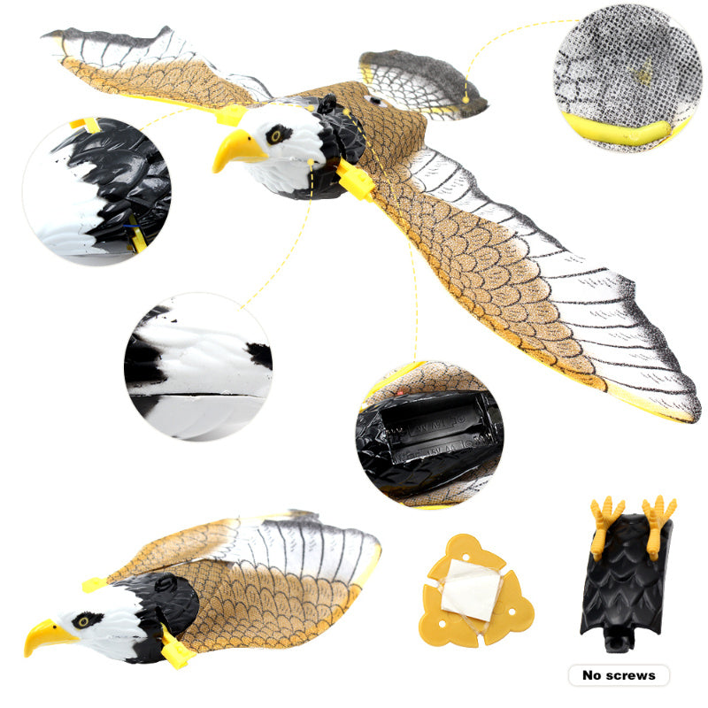 Predator's Plume Interactive Bird Toy – Ceiling Rotating Play Bird
